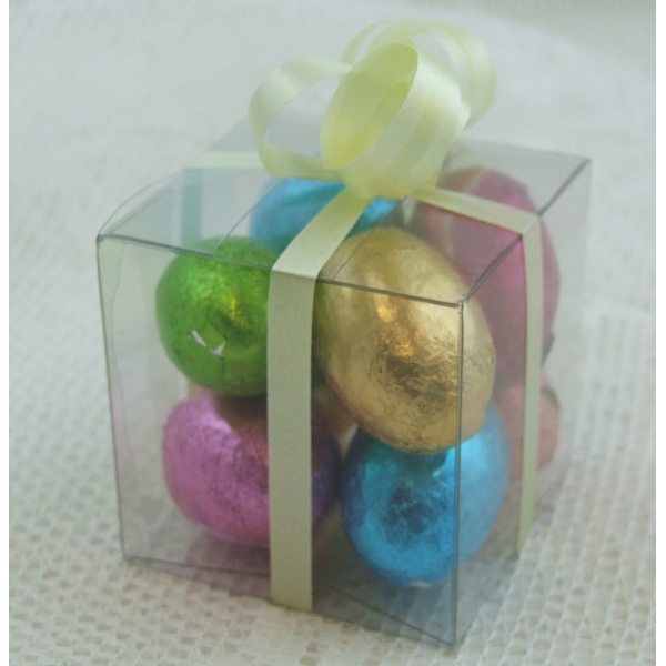 Ready Made Mini Egg Sweetie Box With Ribbon