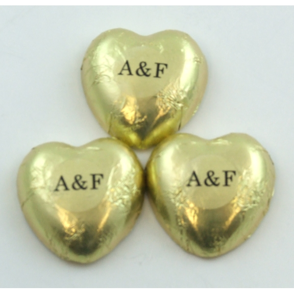 Individual  Personalised, Initials, Foiled Swiss Chocolate Hearts