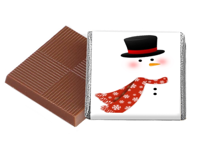 Christmas Snowman Neapolitan Chocolates Winter or Christmas Table Favour