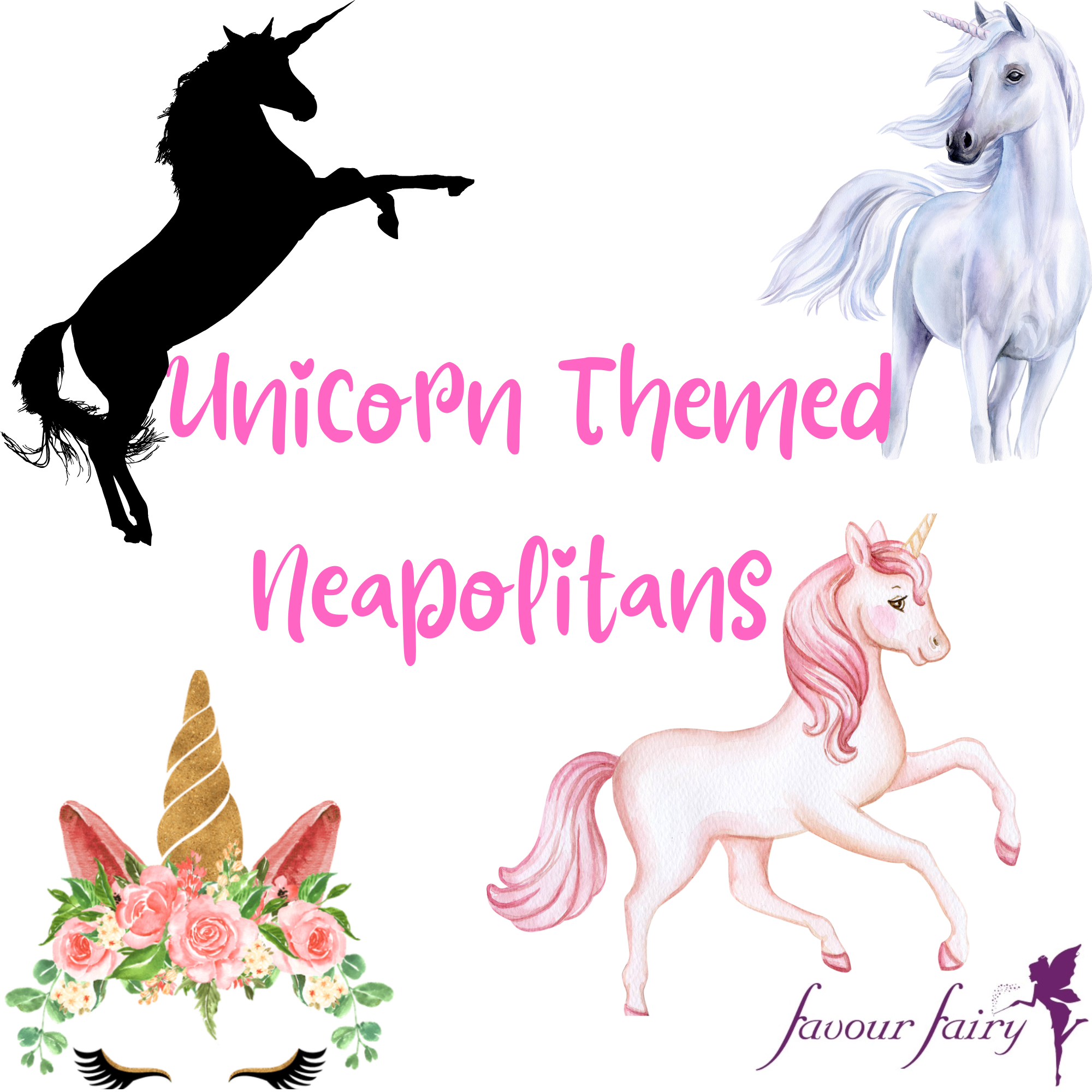 Unicorn Themed Chocolate Neapolitan Squares